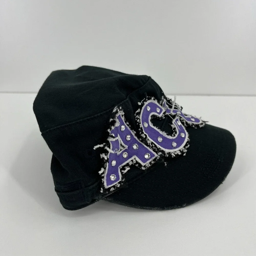 District Threads ACU Abilene Christian University Rhinestone Cadet Hat Black